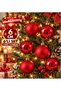 Set of 6 Khaki, Purple, Gold, Navy Blue, Blue, Fuchsia, Burgundy and Red Christmas Tree Ornaments 6 cm – Set of 3 Matte and 3 Shiny Pine Tree Ornament Balls Christmas Tree Ornament Ball Set - 5