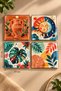 Glass Coaster |   Sun, Moon and Botanical Themed |   4-Piece Set |   10cm X 10cm - 3