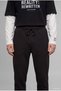 E9433Axbk81 Black Relax Fit Wide Leg Long Trousers with Pockets - 3
