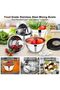 E-far Mixing Bowls Set of 5, Stainless Steel Salad Mixing Bowl with Transparent Lid, Metal Nesting Bowl Attach with 3 Graters for Kitchen Prepping/Serving/Baking/Storage, 4.6/2.6/1.5/1/0.7 QT - Black - 7