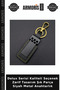 Delux Series Quality Option Elegant Design Stylish Piece Black Metal Keychain