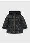 Fur Coat & Overcoat with Lining and Hood for Girls Black