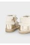 Girl's Winter Gold Color Boots - 4