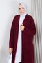 Women's Soft Textured Shawl Collar Pocketed Knitwear Cardigan - 3