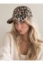 Leopard Adjustable Plush Visor Furry - Cap Hat Soft Cap - 2