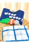 Children's Cotton Dog Printed Blue Sweatshirt and Sweatpants Set - 3