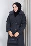 Women's Double-Breasted Collar Epaulet Lined Cashmere Coat - 7