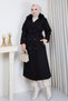 Women's Double-Breasted Collar Epaulet Lined Cashmere Coat - 4
