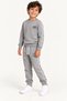 Children's Gray Cycling Embroidered White Piping Detailed 3 Thread Tracksuit Set - 4