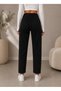 Women's Black High Waist Mom Boyfriend Jeans Pants - 3