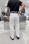 White Basic Baggy Pants - 4