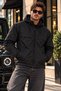 Water Repellent Long Hooded Zippered Pocket Casual Raincoat Unisex Men's - 3