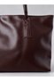 Women's Bitter Brown XL Three-Compartment Business School Shoulder Tote Bag - 3
