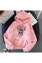 Unisex Pink Oversize Hooded Sweatshirt with Kangaroo Pocket, 3 Thread Raster Hoodie