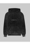 Unisex Anthracite Acid Wash Vintage Hooded Sweatshirt Comfortable Fit Hoodie