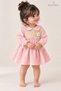 Baby Girl Dress - Floral Detailed Lace Collar Muslin Dress 6 9 12 18 Months - 3
