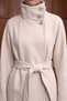 Women's Belted Stand Collar Cashmere Coat 32526 - 2