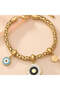 Evil Eye Charm Gold Bracelet - 2