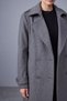 Women's Cuff Detailed Belted Long Coat 15272 - 3