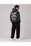 Unisex Anthracite Washed Kangaroo Pocket Hooded Casual Sweatshirt with Vintage Effect