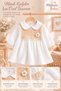 Baby Girl Dress - Floral Detailed Lace Collar Muslin Dress 6 9 12 18 Months - 6