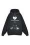 Unisex Anthracite Washed Fabric Casual Fit Hooded Sweatshirt with Kangaroo Pocket