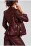 Women's Large Size Soft Leather Backpack with 4 Compartments and 2 Main Compartments (Size 38X27 cm) - 4