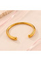 Statement Gold Bracelet Collection - Rose Gold Open Crystal Cuff Bracelet - 6