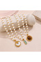 Natural Pearl Charm Necklace - oval-gem - 2