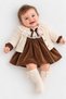 Petit Noelle 3 Piece Velvet Baby Girl Set