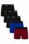 Men's 5-Piece Cotton Lycra Combed Cotton Boxers with Elastic Waist