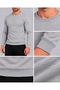 Men's Crew Neck Knitwear Sweater Sweatshirt Black/Navy Blue/Brown/Grey - 3
