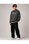 Unisex Anthracite Washed Relaxed Cut Kangaroo Pocket Hooded Streetwear Hoodie