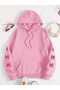 Unisex Pink Loose Fit Hooded Sweatshirt with Inner Pockets, Warm Hoodie