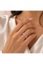 Iridescent Pearl Stretch Ring - Mauve - 6