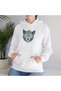 Unisex White Hooded Oversize Sweatshirt Comfortable Fit Cotton with Fleece Inside