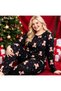 Plus Size Christmas Pattern Crew Neck Thermal Ultra Soft Fabric Women's Pajama Set (2Xl-3Xl-4Xl-5Xl) - 2