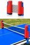 Rollnet Table Tennis Net - Ping Pong Net with Latches - Extendable Table Tennis Net Set - Portable Table Tennis Net - Rollnet - Portable Table Tennis Net - Roll Table Tennis Net (Red-Blue)