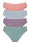 Women's Cotton Slip Panties with Elastic Waist and Legs, Pack of 4