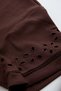 Crew Neck T-Shirt with Floral Embroidery Detail on the Sleeves - 7