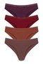 Women's Interlock Laser Cut Honeycomb Elastic Brazilian Panties 4-Pack