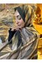 شال من الخيزران بنمط لاليفا باللون الأخضر الداكن - 2