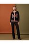 Women's Floral Motif Embossed Embroidery Detailed Buttoned Knitwear Cardigan - 2