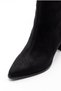 Women's Black Suede Zippered Winter Heeled Boots Erzal - 5
