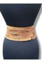 Women's Tan & Brown Obi-Tie Nubuck Belt - Odette Dual Tone Casual Women's Belt - Standard - 6