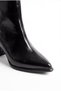 Women's Black Patent Leather Zippered Winter Heeled Boots Erzal - 6
