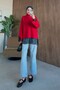 Elegant Lace Tunic Red - 2