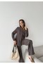 Women's Stylish Suit with Bead-Embellished Back and Zipper Detail on the Front - 5