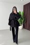 Women's Double-Breasted Collar Belted Double-Button Oversize Short Cashmere Coat