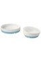 Börja Children's Plate and Bowl, White-Blue, 2 Pieces